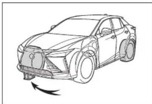 LEXUS RZ 550e (2025) - Podłożyć klin blokujący. - 1