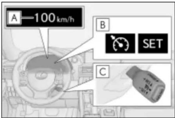 A—100 km/h B SET C