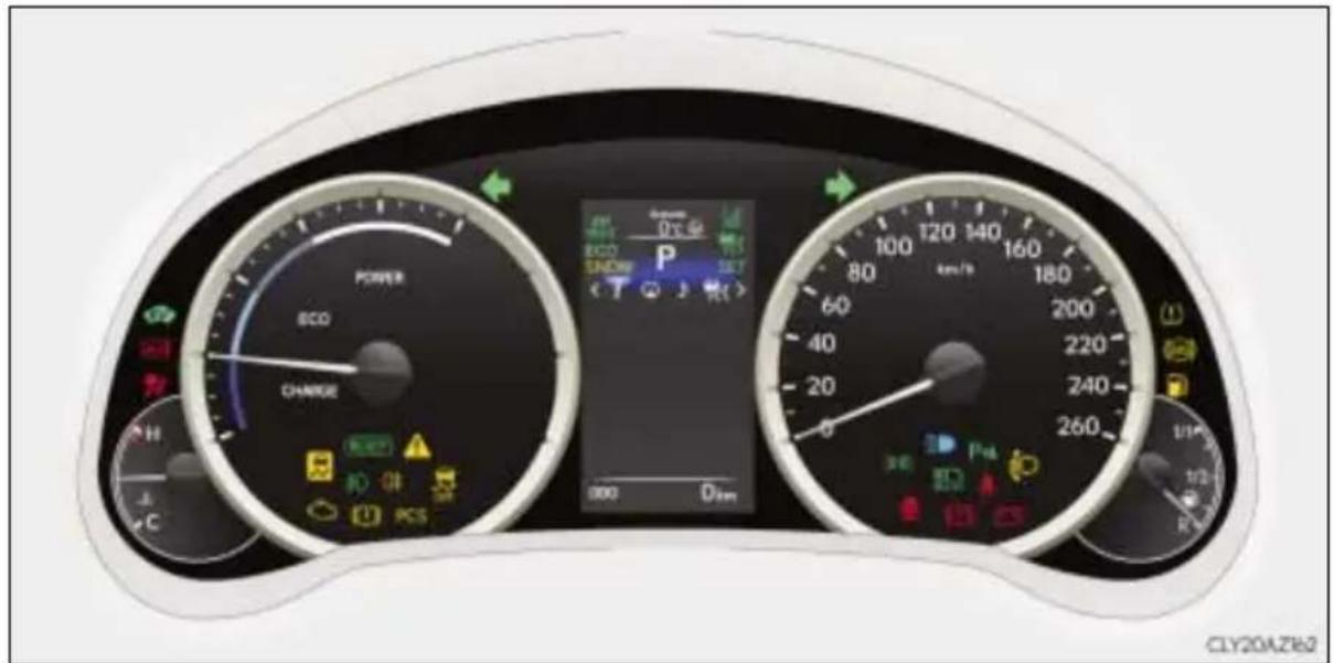 POWER SCO CHANGE 000 0km 120 140 160 80 km/h 200 220 240 260 CLY20AZ62