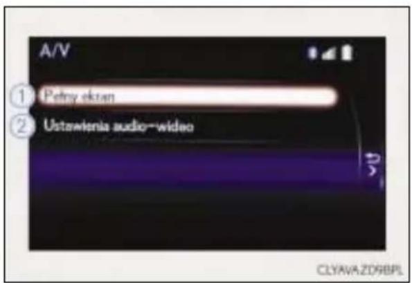 A/V ① Petny ekran ② Ustawienia audio-video CLYAVA.ZD98PL