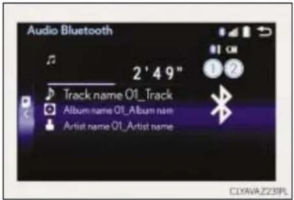 Audio Bluetooth 2'49" Track name O1_Track Album name O1_Album nam Artist name O1_Artist name CDXAVAZ23IPL