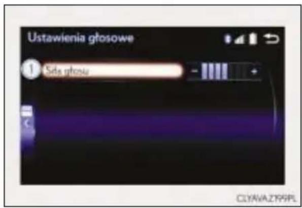 Ustawienia głosowe ① Sida głosu CLYAVA.ZY95PL