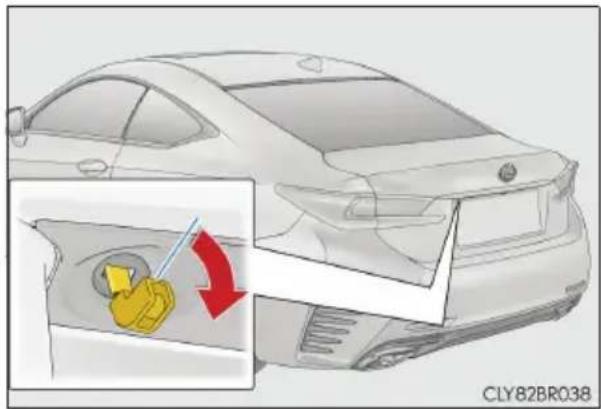 LEXUS RC 300h (2016) - ■ Otwieranie pokrywy bagażnika - 1