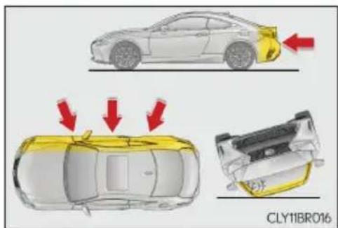 LEXUS RC 300h (2016) - ■ Modyfikacje i złomowanie elementów układu poduszek powietrznych - 2