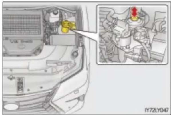 LEXUS LX 450d (2017) - Gdy silnik zgaśnie w wyniku wyczerpania paliwa (wersje z silnikiem o zapłonie samoczynnym) - 1