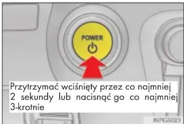 PRzytrzymać wciśnięty przez co najmniej 2 sekundy lub nacisnąć go co najmniej 3-krotnie
