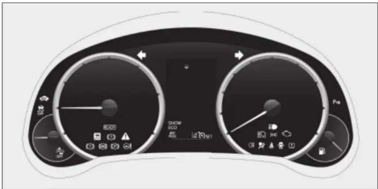 LEXUS RC 300h (2019) - Lampki ostrzegawcze i kontrolne - 1
