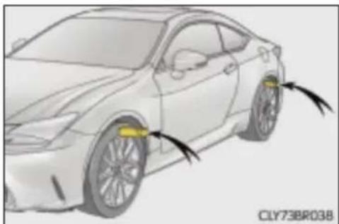 LEXUS RC 200t (2015) - Ostrzeżenie dotyczące zakłóceń działania urządzeń elektronicznych (wersje z układem monitorowania ciśnienia w ogumieniu z funkcją wyświetlania ciśnienia) - 1