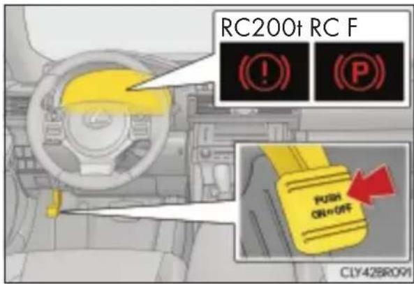 RC200t RC F (!) (P) PUSH ON/OFF CLY428R091