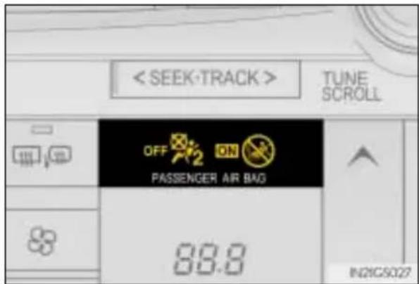 TUNE SCROLL OFF ON PASSenger AIR BAG 88.8 IN21CS027