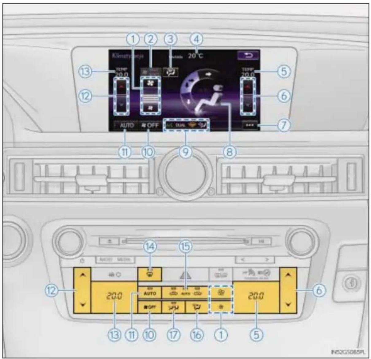 1 2 3 4 5 6 7 8 9 10 11 12 AUTO 降 OFF 降 DUAL AUTO MEDIUM AUTO 20.0 20.0 OFF OFF IN2GS085PL