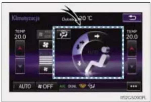 Klimotyzacja Dutsego 20 °C TEMP 20.0 TEMP 20.0 AUTO OFF A/C DUAL IIS2G5090PL