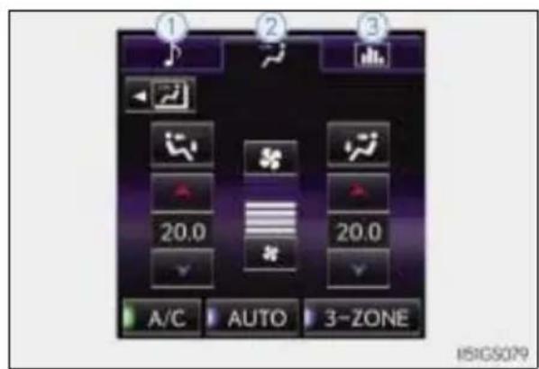 1 2 3 20.0 20.0 A/C AUTO 3-ZONE ISIGS079