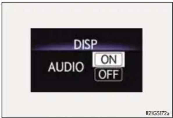 DISP AUDIO ON OFF II21GS172a