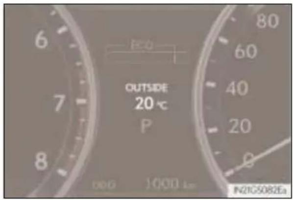 6 7 8 OUTSIDE 20 °C P 1000 km IN21G5082Ea