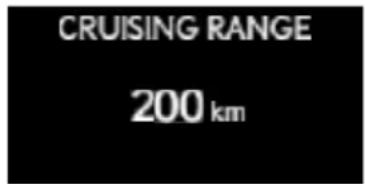 CRUISING RANGE 200 km