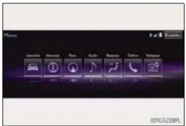 LEXUS GS 250 (2014) - Ekran „Menu“ - 2