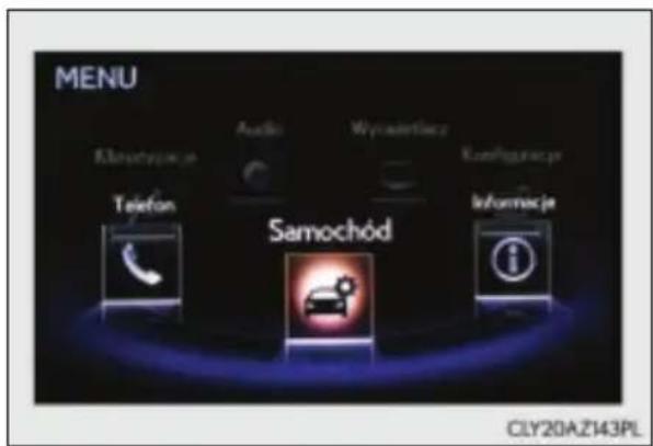 MENU Kleśtrzyjne je Audio Wynclektiency Konegurniency Telefon Samochód Informacja CLY20AZ143PL
