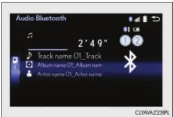 Audio Bluetooth 2'49" Track name O1_Track Album name O1_Album name Artist name O1_Atlist name. CLYAVA.Z23IPL