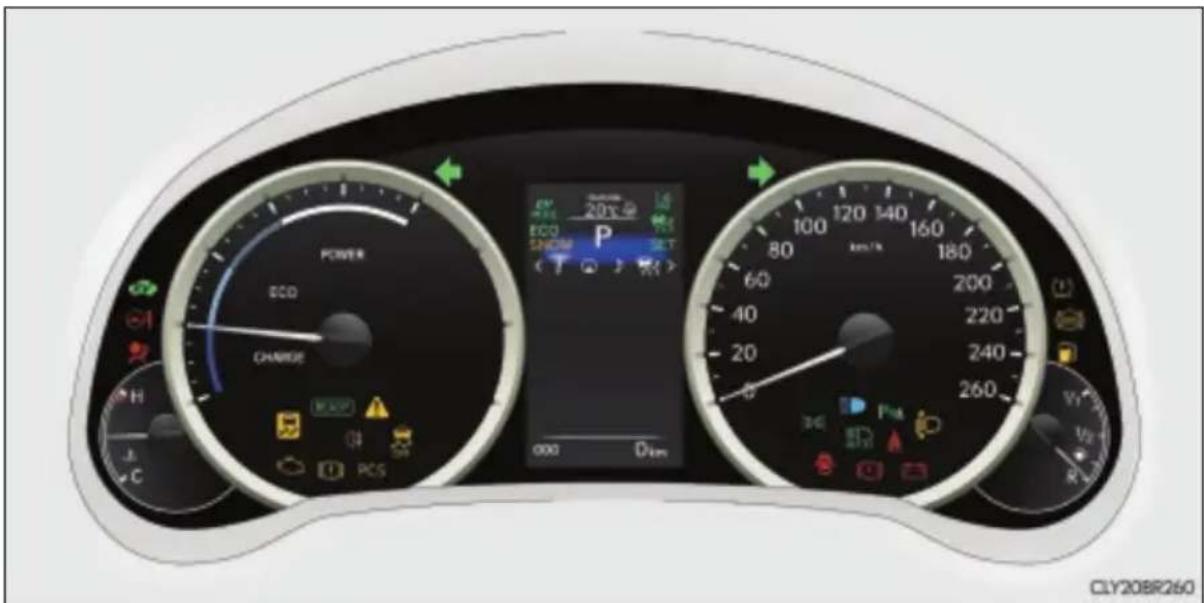 POWER ECO CHANGE 000 Dim 100 120 140 160 80 km/h 180 60 200 40 220 20 240 0 260 3G Pd Vr CLY20BR260