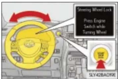Steering Wheel Lock Press Engine Switch while Turning Wheel SLY42BADY9E