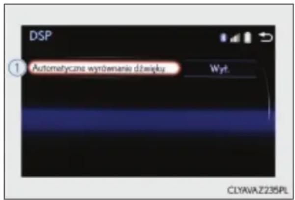 DSP ① Automatyczne wyrównania dźwięku Wyt. CLYAVA Z235PL