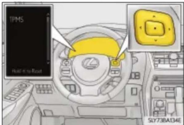 TPMS Hold 4 to Reset SLY73BA134E
