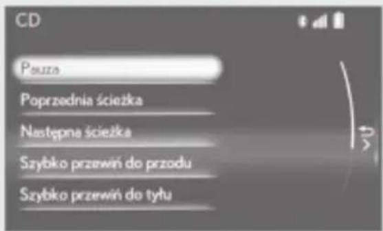 CD Pruza Poprzednia ścieżka Następna ścieżka Szybko przewiń do przodu Szybko przewiń do tyłu