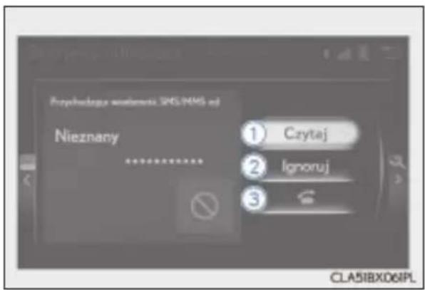 Preszystopia wodemni SMS/MMS ed Nieznany 1) Czytaj 2) Ignoruj 3) CLA51BXD6IPL