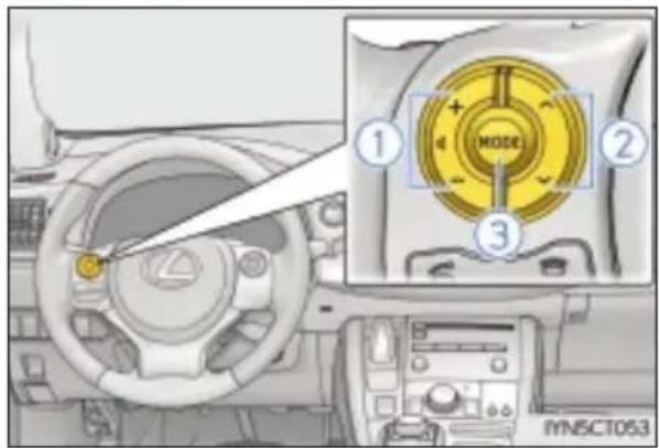 LEXUS CT 200h (2020) - Obstuga systemu audio za pomocą przycisków sterujących w kierownicy - 1