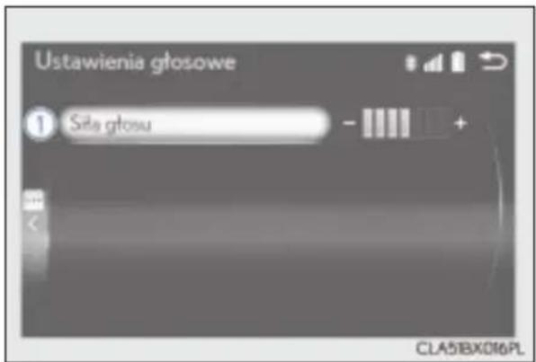 Ustawienia głosowe ① Sita głosu CLA5BX016PL