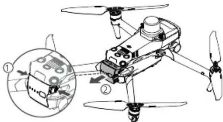 DJI Mavic 3 Multispectral - Demontaż inteligentnego akumulatora - 1