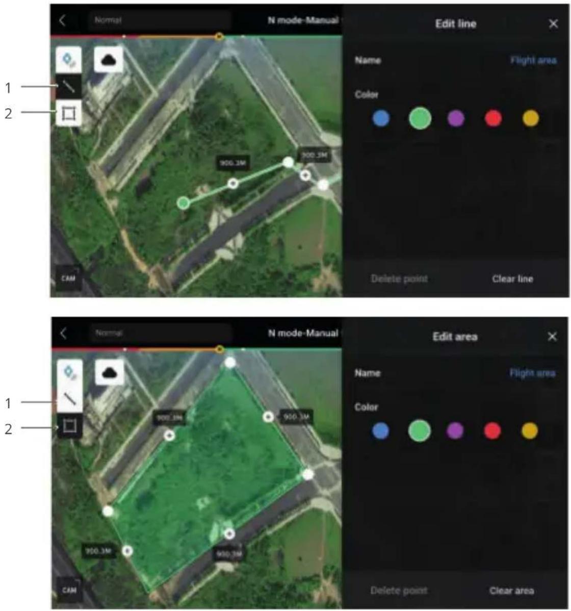 DJI Mavic 3 Multispectral - Zarządzanie powiadomieniami o liniach i obszarach - 1
