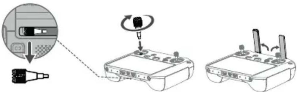 Gimbal z kamerą Przedni wielokierunkowy system wizyjny Moduł RTK (port PSDK)