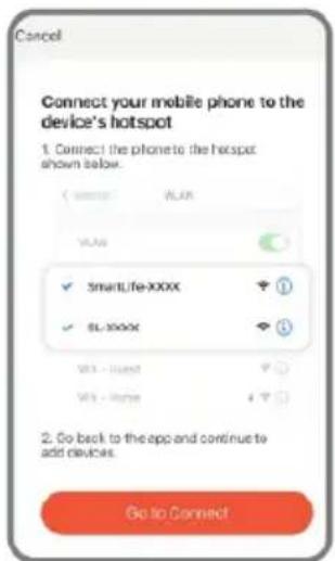 Avatto SDL-A270 - Połączenie Hotspot (parowanie w trybie AP) - 5