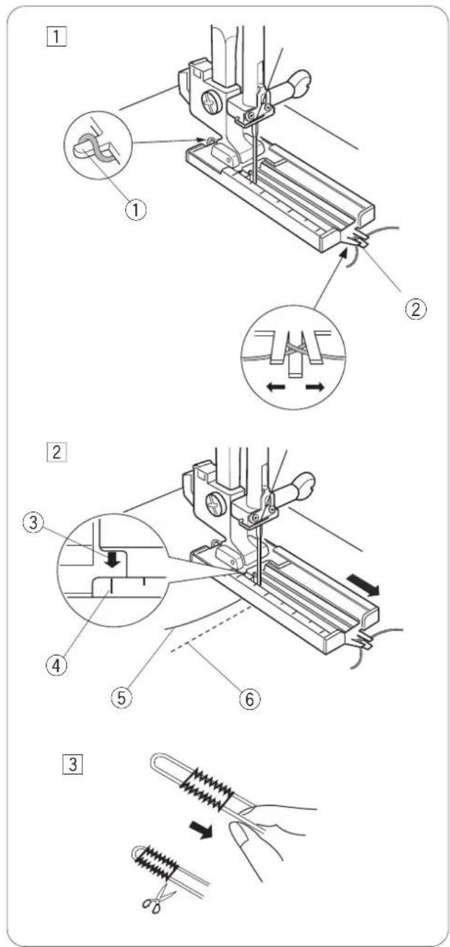 JANOME Jubilee 60507 - Obrzucanie dziurki z kordu Ustawienia maszyny - 2