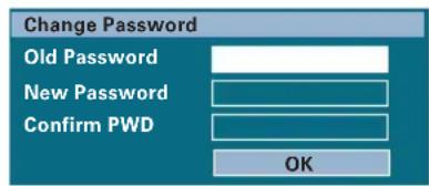 Change Password Old Password New Password Confirm PWD OK