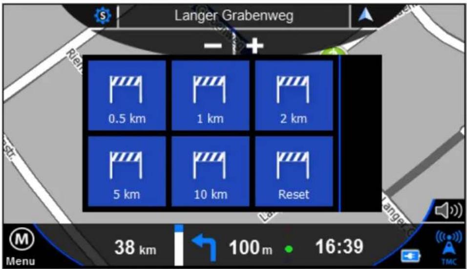 Langer Grabenweg 0.5 km 1 km 2 km 5 km 10 km Reset 38 km 100 m 16:39 Menu