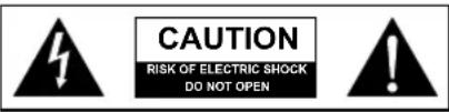 CAUTION RISK OF ELECTRIC SHOCK DO NOT OPEN