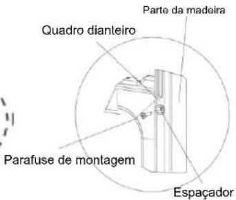 Quadro dianheiro Parte da madeira Parafuse de montagem Espaçador