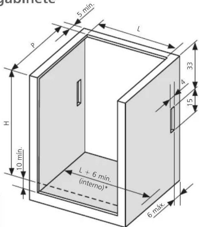 Brastemp BFS4VAR - Dimensões do nicho/gabinete - 1