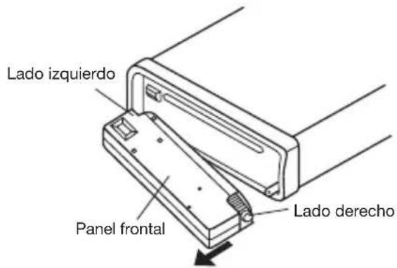 Lado izquierdo Panel frontal Lado derecho