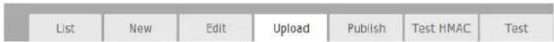 List New Edit Upload Publish controlledTest HMAC Test