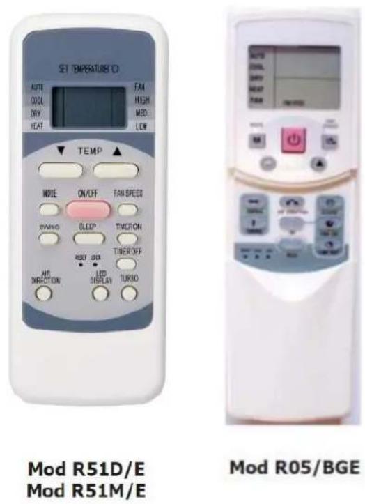 Nipon R51I4/BGE - TELECOMANDO Mod. R51D/E; Mod R51M/E; Mod R05/BGE; Mod - 1