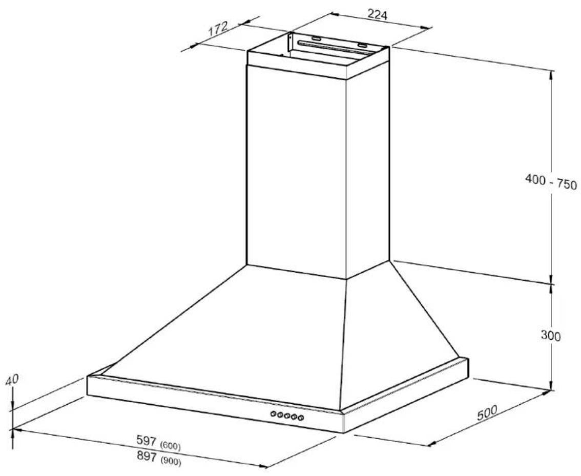 172 224 400 - 750 300 500 40 597 (600) 897 (900)