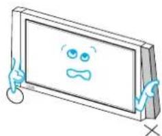 DAEWOO DP-42WP - Do not grip speakers when moving the monitor attached with speakers. - 1