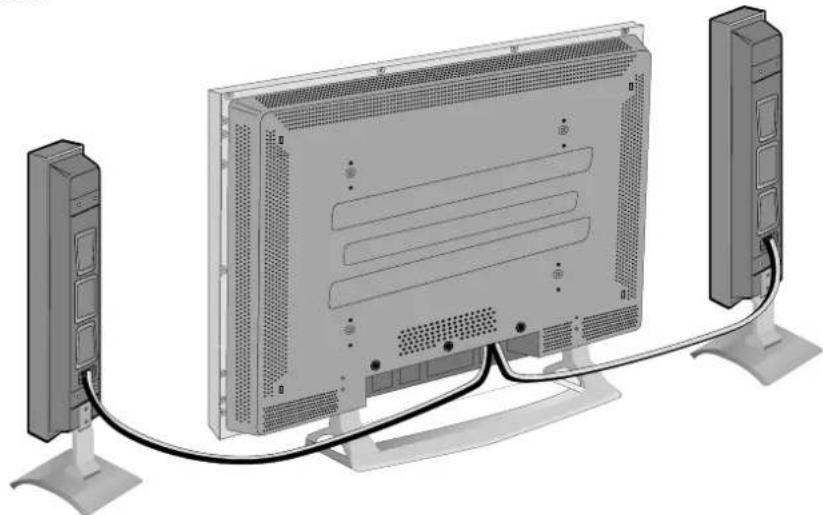 DAEWOO DP-42WP - Connecting the Speaker Cable - 1