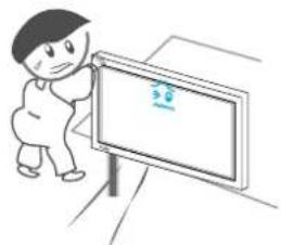 DAEWOO DP-42WP - When the monitor is placed on a cart or table, the front side of the Monitor should not project outward. - 1