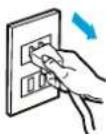 三洋SANLUX EF-14DRB - 移動產品時務必將電源插頭 和其連接線拔下 - 1