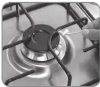Brastemp BFO4TAR - Em caso de falta de energia elétrica, você pode acender os queimadores da mesa normalmente usando fósforos - 1
